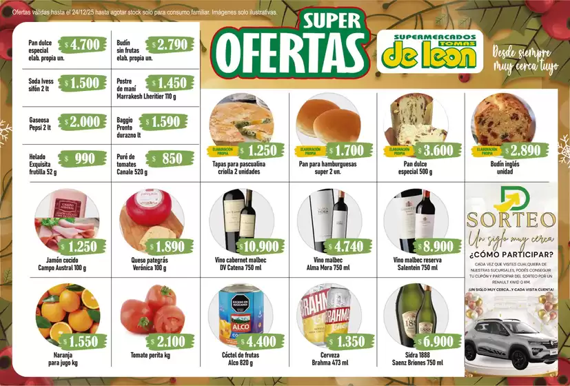 Catálogo Supermercado Tomas de Leon en Punta Chica | Ofertas Supermercado Tomas de Leon | 2025-12-20T00:00:00.000Z - 2025-12-24T00:00:00.000Z