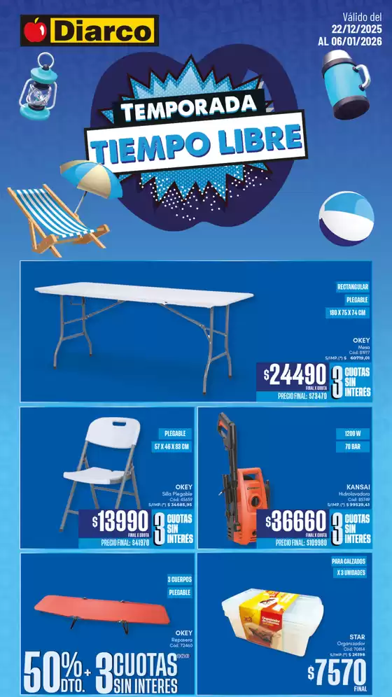 Catálogo Diarco | ESPECIAL TIEMPO LIBRE | 2025-12-22T00:00:00.000Z - 2026-01-06T00:00:00.000Z
