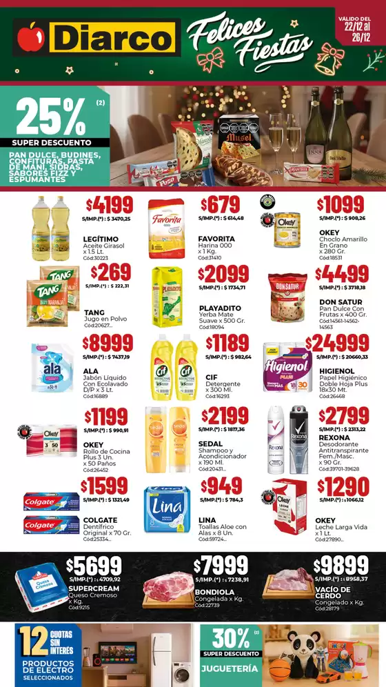 Catálogo Diarco | OFERTAS SUR | 2025-12-22T00:00:00.000Z - 2025-12-26T00:00:00.000Z