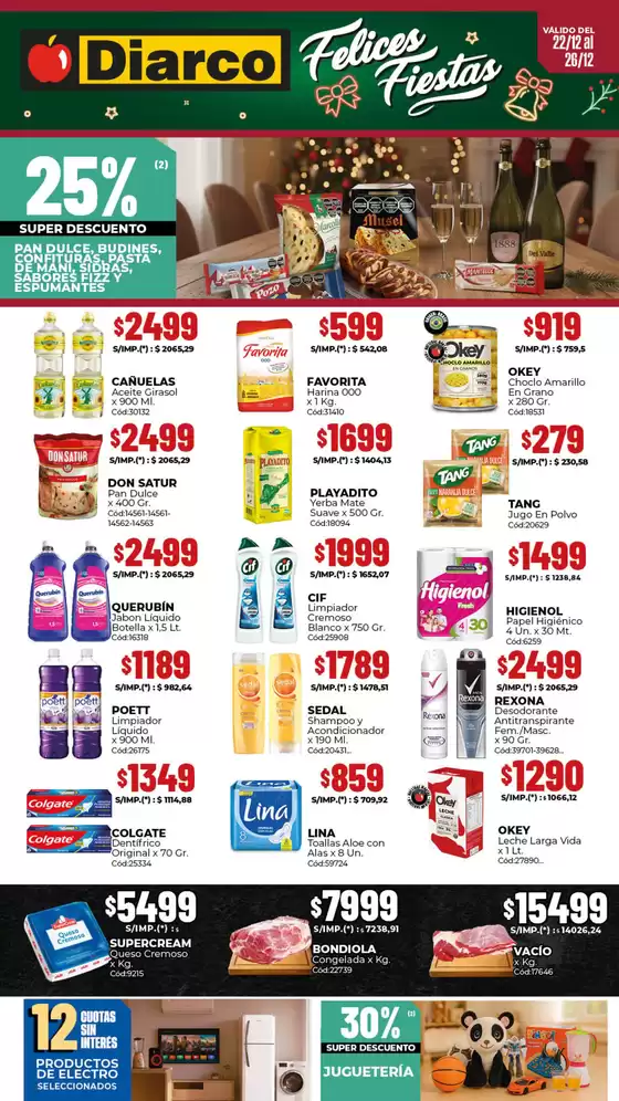Catálogo Diarco | OFERTAS GBA | 2025-12-22T00:00:00.000Z - 2025-12-26T00:00:00.000Z