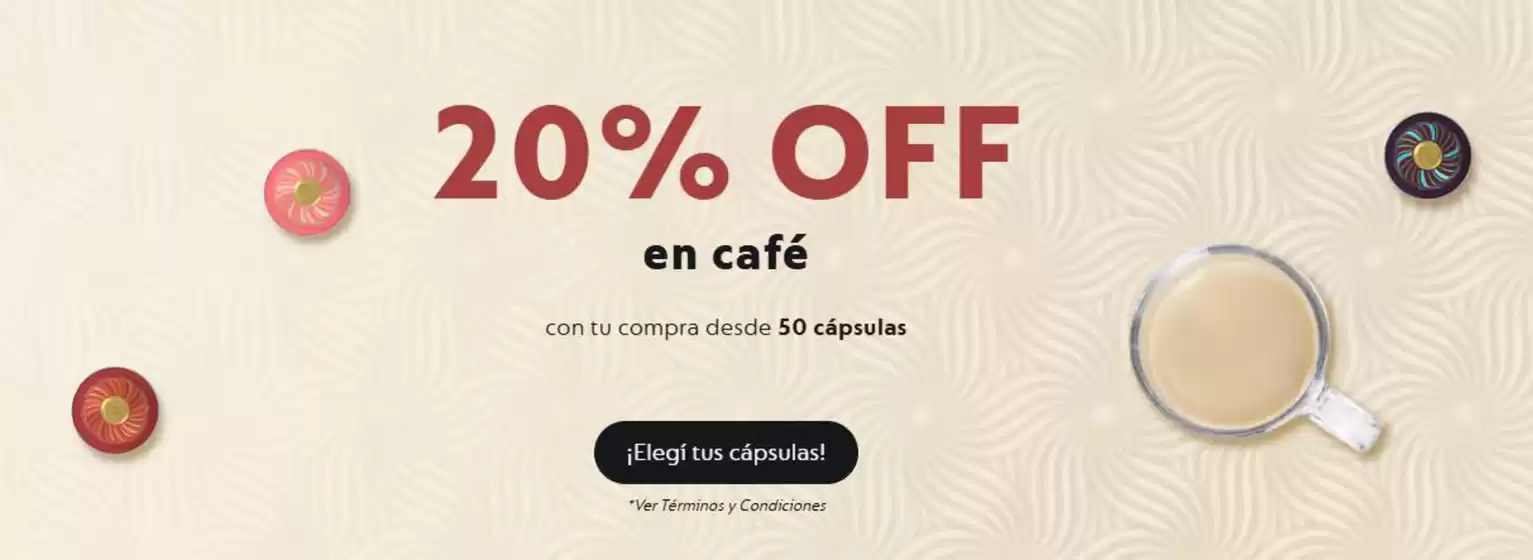 Catálogo Nespresso | Promoción! 20% off en cafe | 2025-12-22T00:00:00.000Z - 2025-12-31T00:00:00.000Z