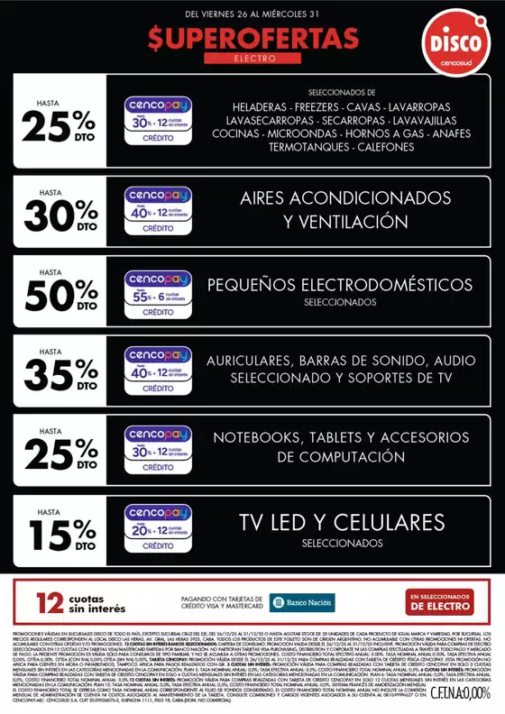 Catálogo Disco | Ofertas | Electro, T. Libre y más | 2025-12-26T00:00:00.000Z - 2025-12-31T00:00:00.000Z