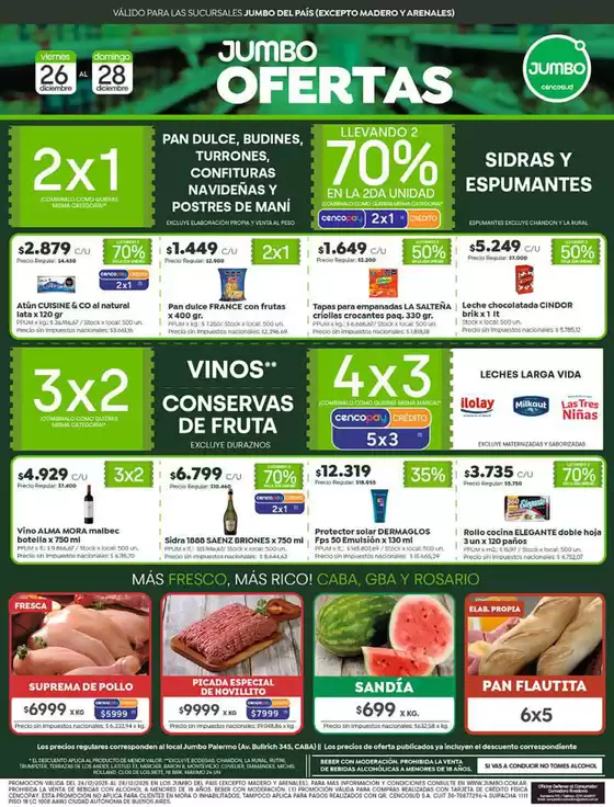 Catálogo Jumbo en Oncativo | Ofertas | Bs As | 2025-12-26T00:00:00.000Z - 2025-12-28T00:00:00.000Z