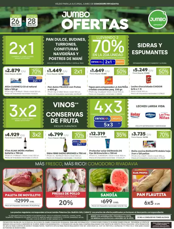 Catálogo Jumbo en Oncativo | Ofertas | Comodoro | 2025-12-26T00:00:00.000Z - 2025-12-28T00:00:00.000Z