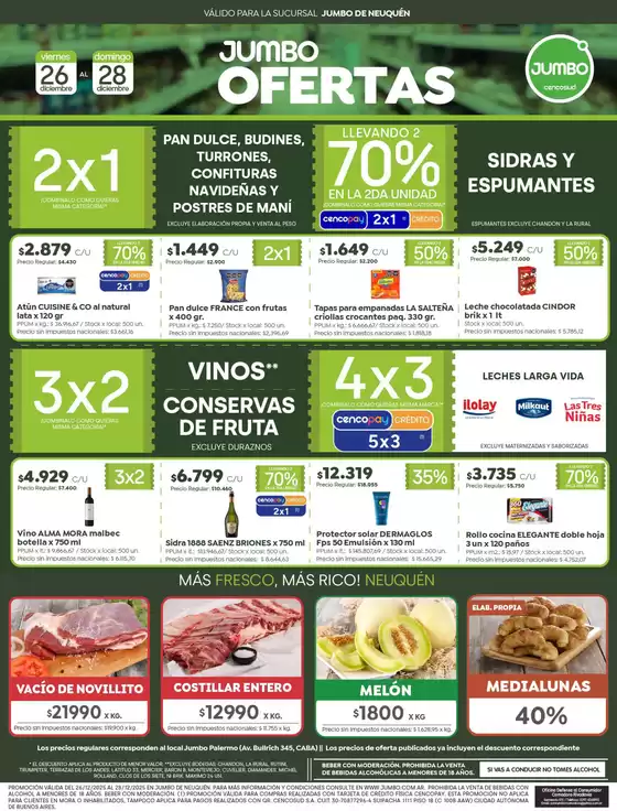 Catálogo Jumbo en Oncativo | Ofertas | Salta & Tucumán | 2025-12-26T00:00:00.000Z - 2025-12-28T00:00:00.000Z