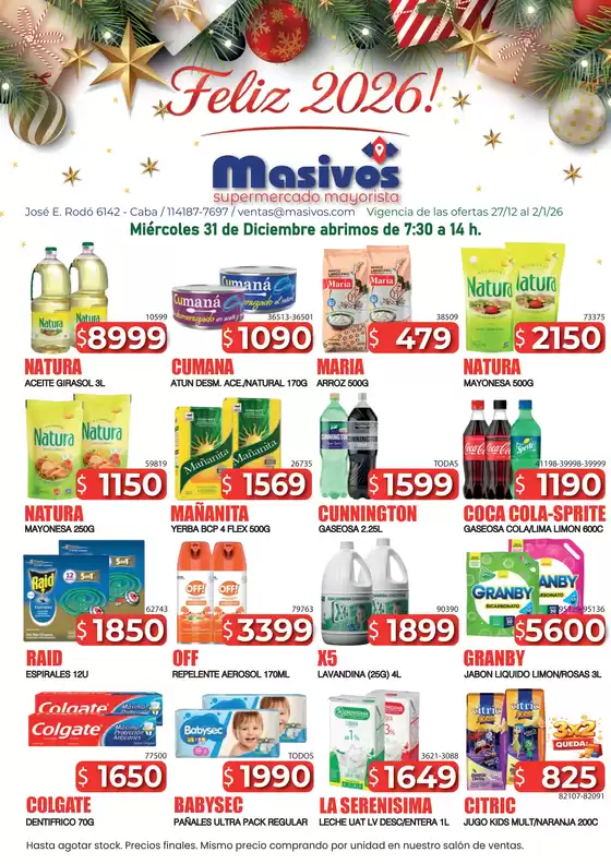 Catálogo Masivos | Ofertas Masivos | 2025-12-27T00:00:00.000Z - 2026-01-02T00:00:00.000Z