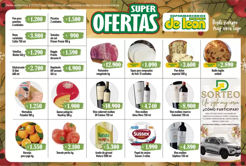 Catálogo Supermercado Tomas de Leon | Ofertas Supermercado Tomas de Leon | 2025-12-27T00:00:00.000Z - 2025-12-31T00:00:00.000Z