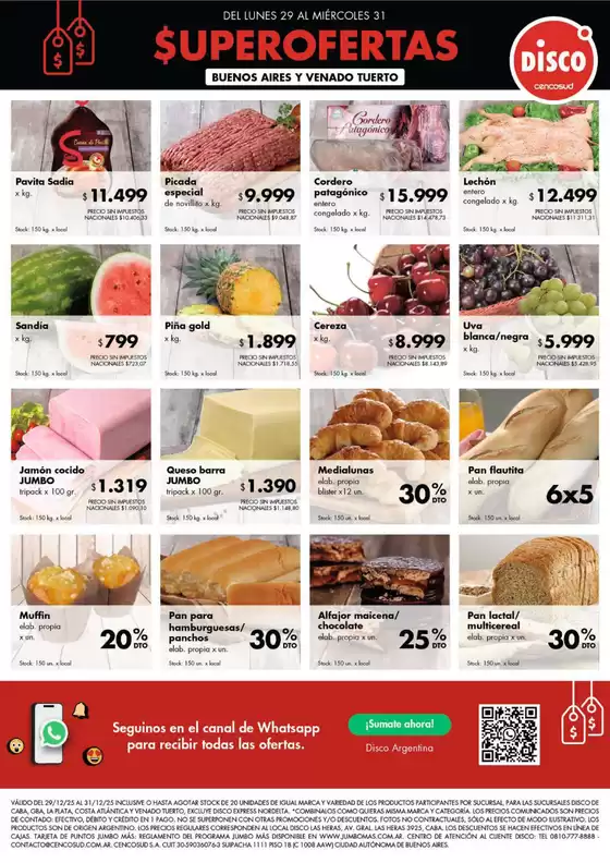 Catálogo Disco en Banda del Río Salí | FERIA DE FRESCOS BS. AS. 28/12 | 2025-12-29T00:00:00.000Z - 2025-12-31T00:00:00.000Z