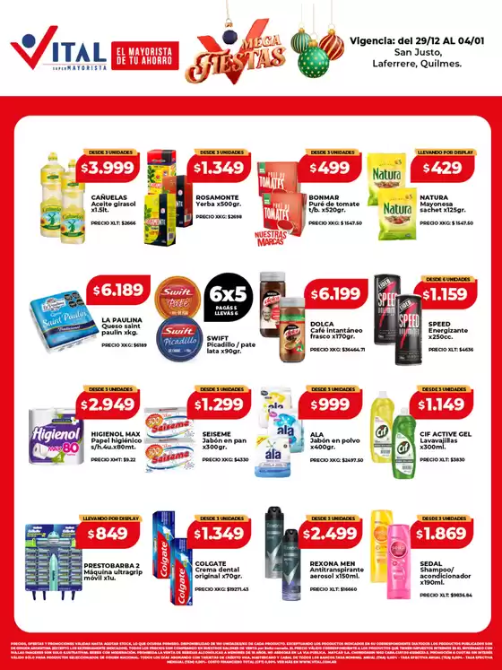Catálogo Supermayorista Vital | Grandes descuentos en productos seleccionados | 2025-12-29T00:00:00.000Z - 2026-01-04T00:00:00.000Z