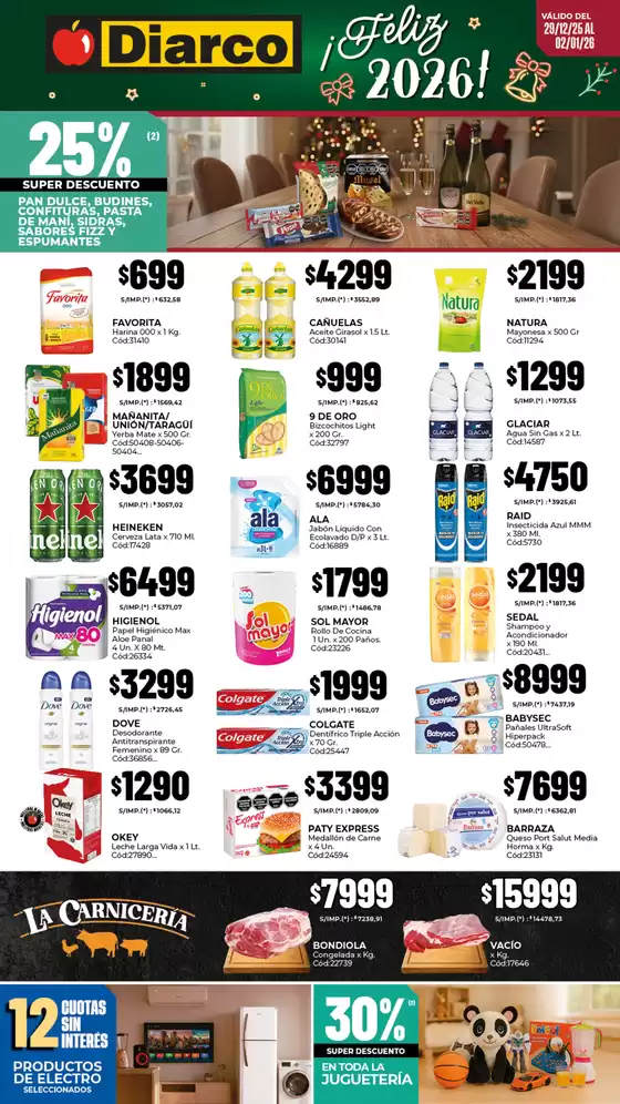 Catálogo Diarco en Córdoba | OFERTAS PUEBLO INTERIOR | 2025-12-29T00:00:00.000Z - 2026-01-02T00:00:00.000Z