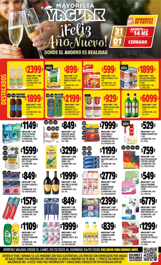 Catálogo Supermercados Yaguar en Vicente López | BA RESTO catalogo | 2025-12-29T00:00:00.000Z - 2026-01-04T00:00:00.000Z