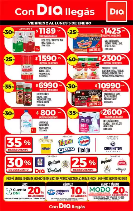 Catálogo Supermercados DIA en Las Heras (Mendoza) | Ofertas principales para todos los cazadores de gangas | 2026-01-02T00:00:00.000Z - 2026-01-05T00:00:00.000Z