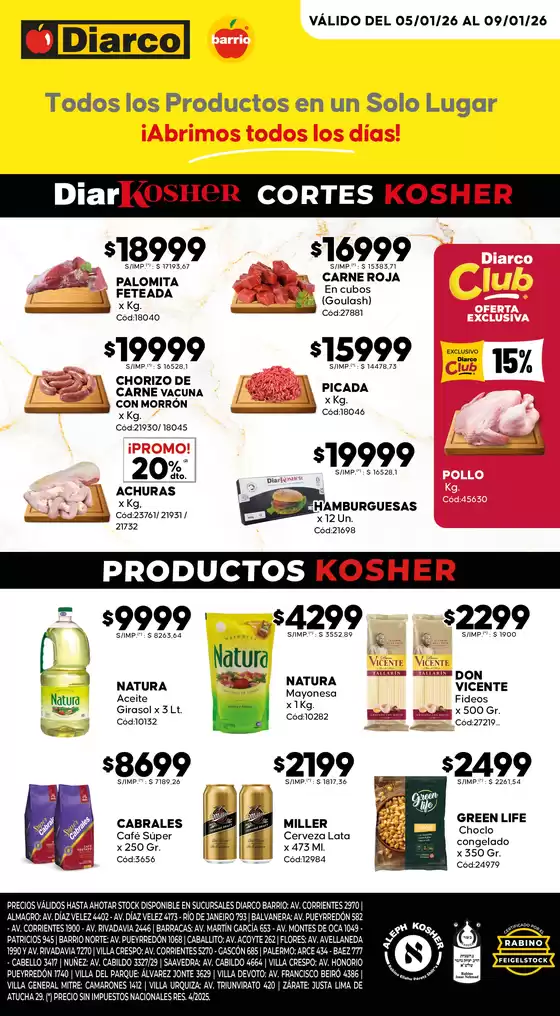 Catálogo Diarco | OFERTAS KOSHER | 2026-01-05T00:00:00.000Z - 2026-01-09T00:00:00.000Z
