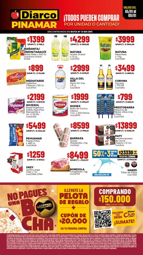 Catálogo Diarco | OFERTAS PINAMAR | 2026-01-05T00:00:00.000Z - 2026-01-09T00:00:00.000Z