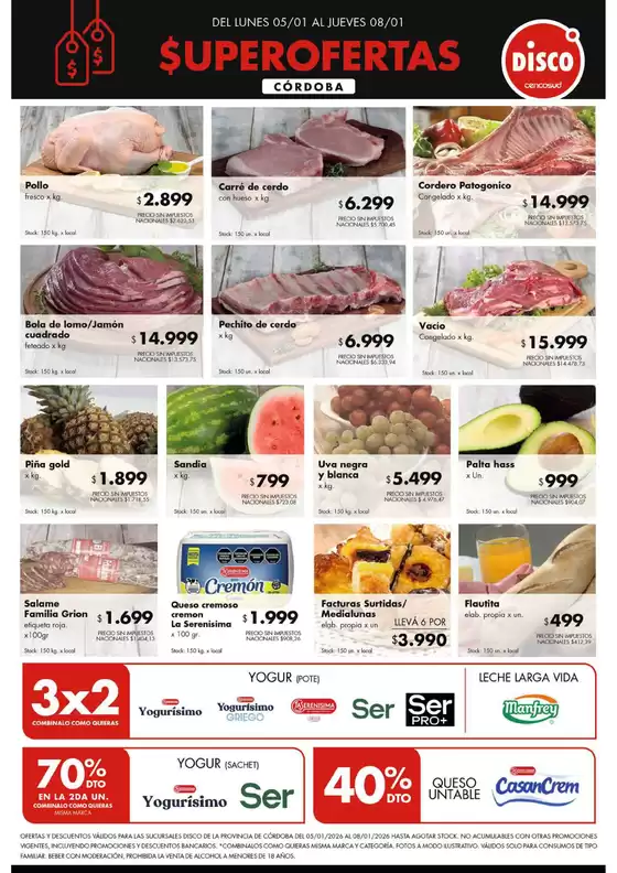 Catálogo Disco en Parque San Martín (Buenos Aires) | FERIA DE FRESCOS CÓRDOBA 28.12 | 2026-01-05T00:00:00.000Z - 2026-01-08T00:00:00.000Z