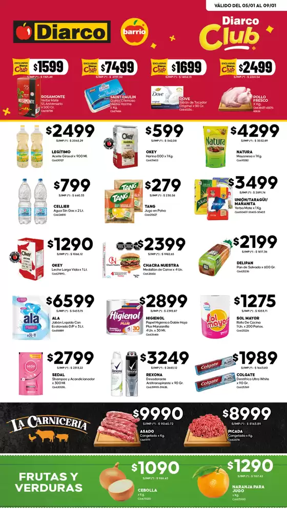 Catálogo Diarco en Parque San Martín (Buenos Aires) | OFERTAS DIARCO BARRIO | 2026-01-05T00:00:00.000Z - 2026-01-09T00:00:00.000Z