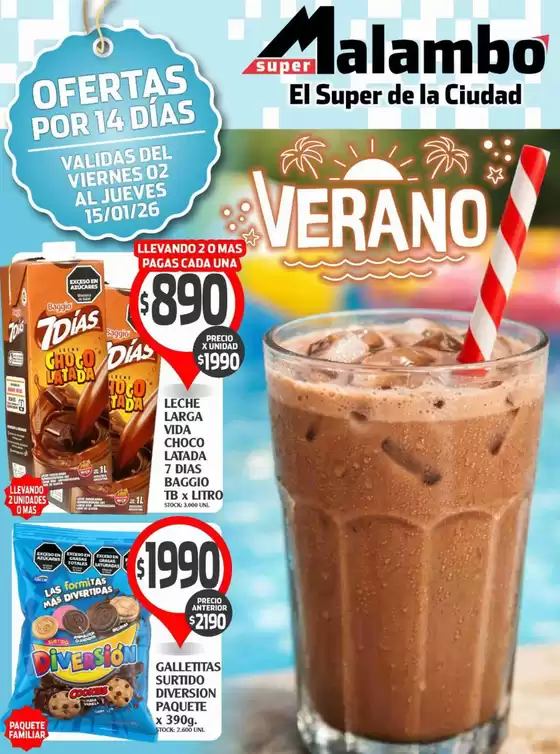 Catálogo Supermercados Malambo en Glew | Ofertas principales para ahorradores | 2026-01-02T00:00:00.000Z - 2026-01-15T00:00:00.000Z
