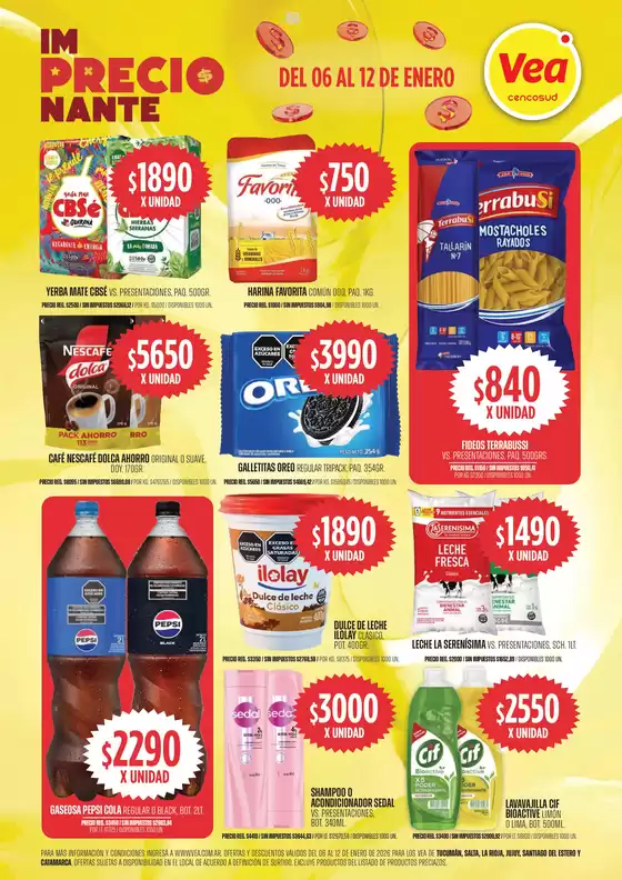 Catálogo Supermercados Vea | Oferta imPRECIOnante | 2026-01-06T00:00:00.000Z - 2026-01-12T00:00:00.000Z