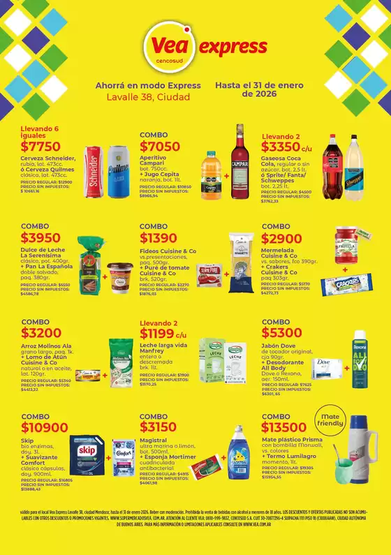 Catálogo Supermercados Vea | Ofertas Vea Express Lavalle | 2026-01-06T00:00:00.000Z - 2026-01-31T00:00:00.000Z