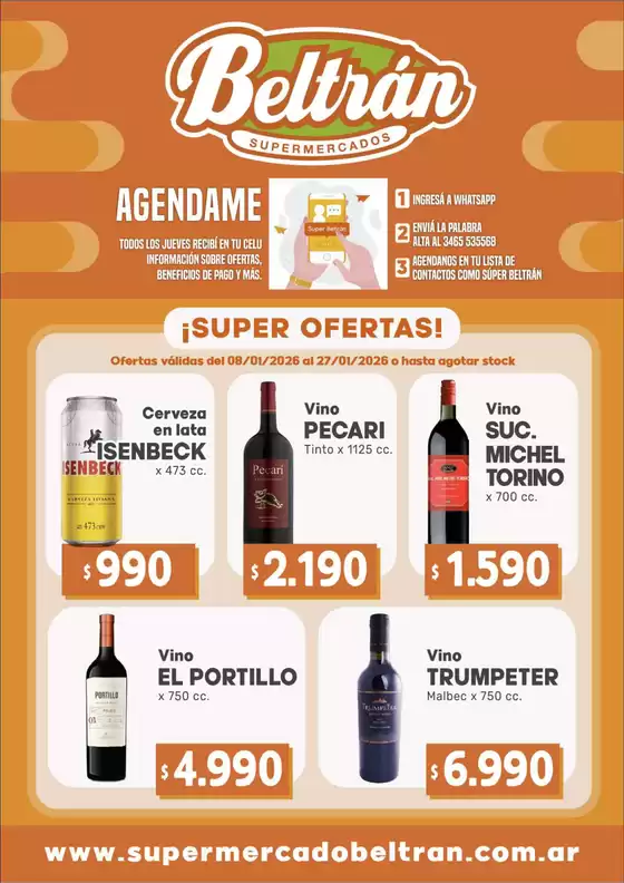 Catálogo Beltrán Supermercados en Avellaneda (Buenos Aires) | Ofertas Beltrán Supermercados | 2026-01-08T00:00:00.000Z - 2026-01-27T00:00:00.000Z
