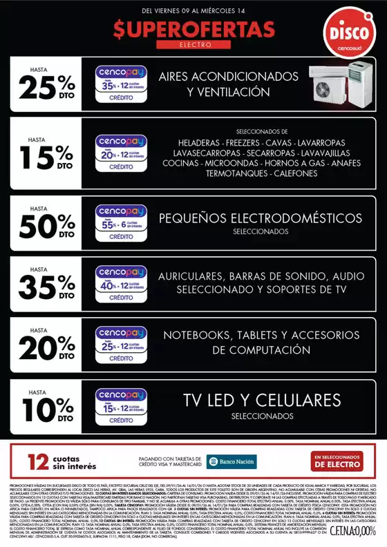 Catálogo Disco | Ofertas | Electro, T. Libre y más | 2026-01-09T00:00:00.000Z - 2026-01-14T00:00:00.000Z