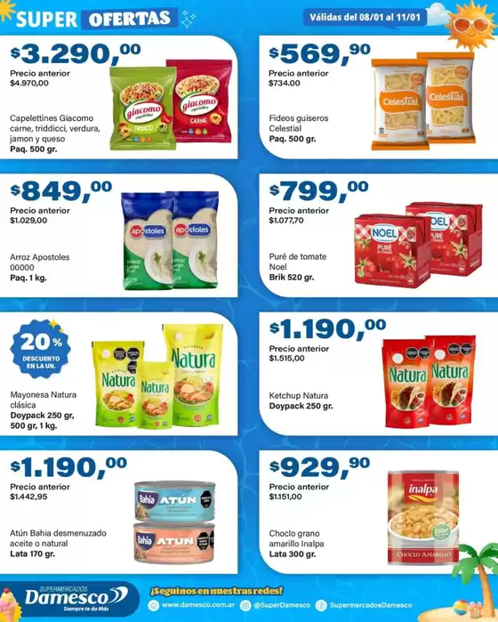 Catálogo Supermercados Damesco en Santo Tomé (Santa Fe) | Excelente oferta para todos los clientes | 2026-08-01T00:00:00.000Z - 2026-11-01T00:00:00.000Z