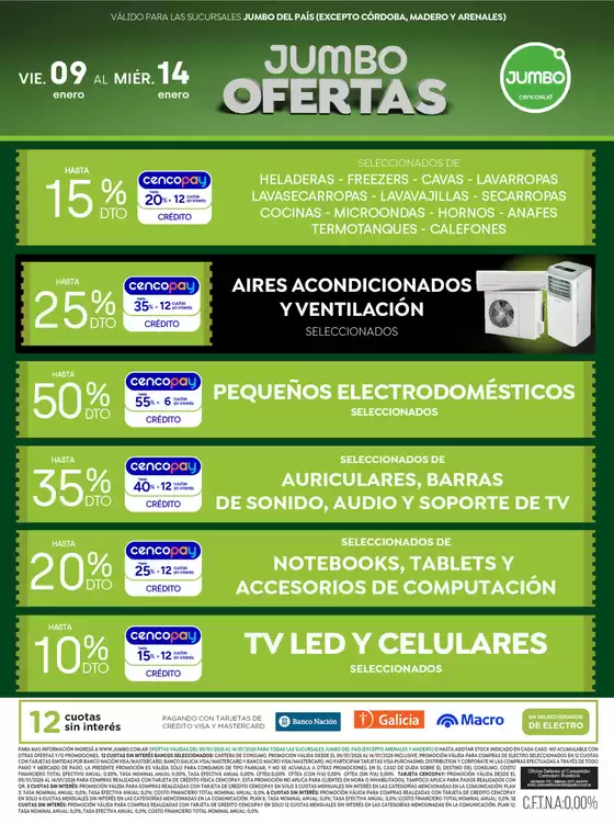 Catálogo Jumbo en Comodoro Rivadavia | Ofertas | Electro y Hogar | 2026-01-09T00:00:00.000Z - 2026-01-14T00:00:00.000Z