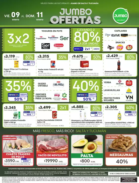 Catálogo Jumbo en Comodoro Rivadavia | Ofertas | Salta & Tucumán | 2026-01-09T00:00:00.000Z - 2026-01-11T00:00:00.000Z