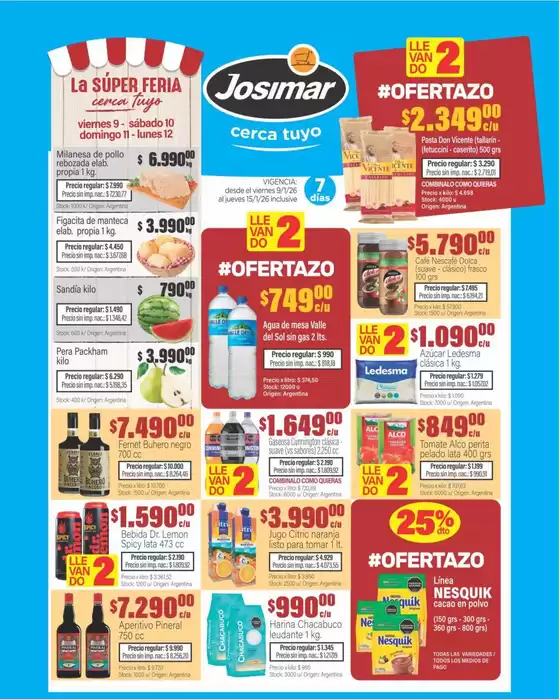 Catálogo Josimar | Gangas y ofertas actuales | 2026-01-09T00:00:00.000Z - 2026-01-15T00:00:00.000Z