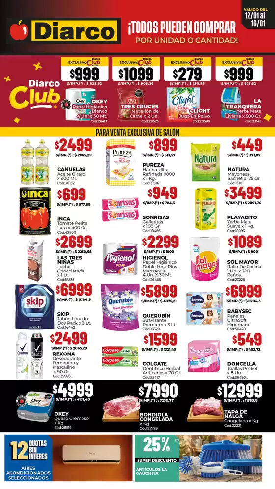 Catálogo Diarco | OFERTAS GBA | 2026-01-12T00:00:00.000Z - 2026-01-16T00:00:00.000Z