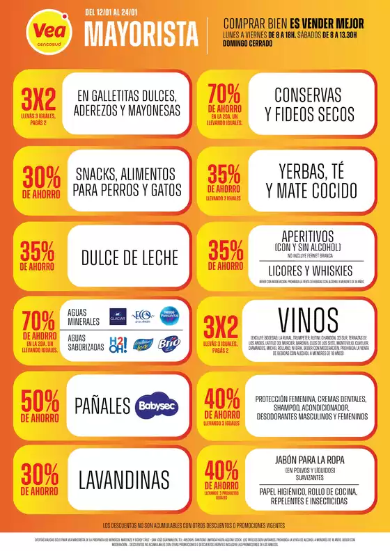 Catálogo Supermercados Vea | Ofertas Vea Mayorista. | 2026-01-12T00:00:00.000Z - 2026-01-24T00:00:00.000Z