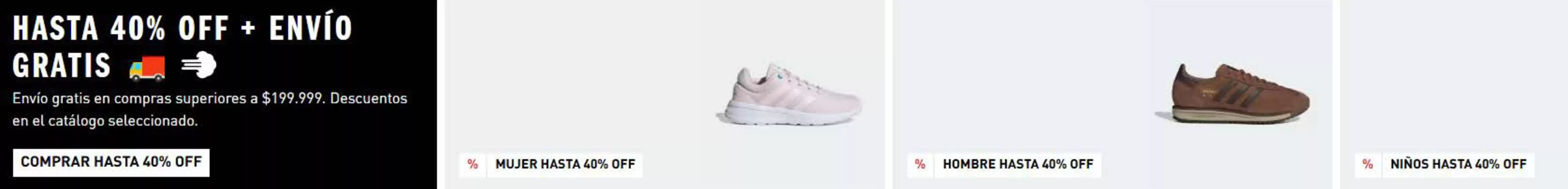 Catálogo Adidas | Hasta 40% off | 2026-01-13T00:00:00.000Z - 2026-01-23T00:00:00.000Z