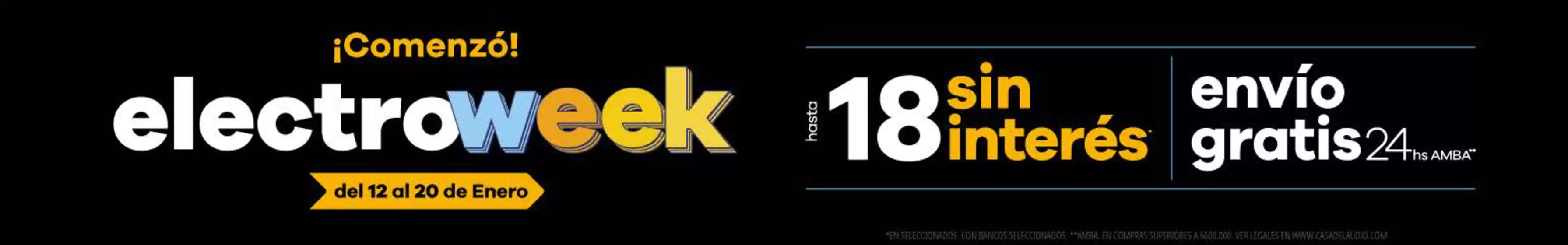 Catálogo Casa del Audio en Godoy Cruz | ElectroWeek | 2026-01-14T00:00:00.000Z - 2026-01-20T00:00:00.000Z