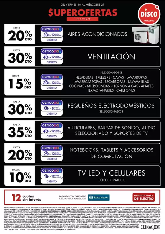 Catálogo Disco | Ofertas | Electro, T. Libre y más | 2026-01-16T00:00:00.000Z - 2026-01-21T00:00:00.000Z
