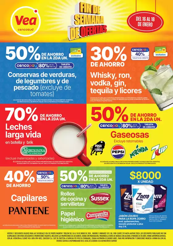 Catálogo Supermercados Vea | Ofertas fin de semana Chubut | 2026-01-16T00:00:00.000Z - 2026-01-18T00:00:00.000Z