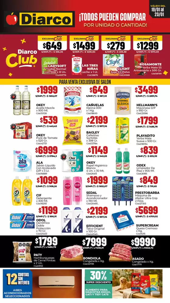 Catálogo Diarco en Mina Clavero | OFERTAS INTERIOR | 2026-01-19T00:00:00.000Z - 2026-01-23T00:00:00.000Z
