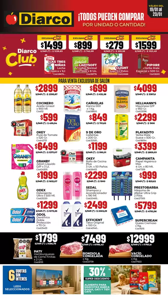 Catálogo Diarco en Mina Clavero | OFERTAS SUR | 2026-01-19T00:00:00.000Z - 2026-01-23T00:00:00.000Z