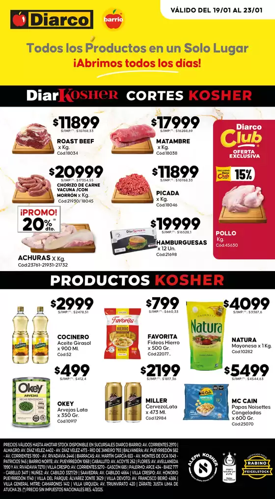 Catálogo Diarco | OFERTAS KOSHER | 2026-01-19T00:00:00.000Z - 2026-01-23T00:00:00.000Z