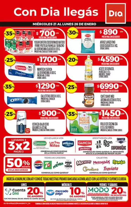 Catálogo Supermercados DIA | Ofertas principales y descuentos | 2026-01-21T00:00:00.000Z - 2026-01-26T00:00:00.000Z