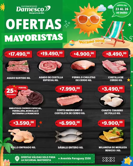 Catálogo Supermercados Damesco en Capilla del Monte | Ofertas especiales atractivas para todos | 2026-01-23T00:00:00.000Z - 2026-01-26T00:00:00.000Z