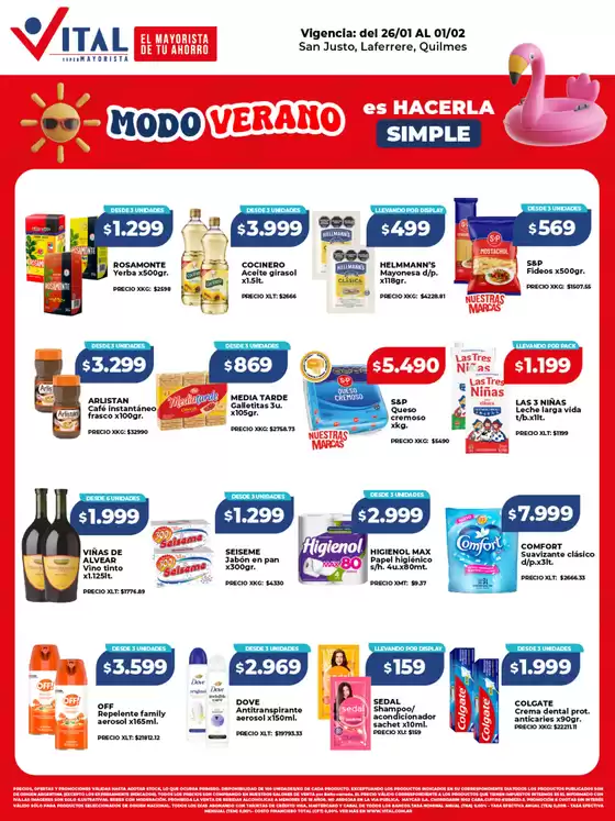 Catálogo Supermayorista Vital | Ofertas principales y descuentos | 2026-01-26T00:00:00.000Z - 2026-02-01T00:00:00.000Z