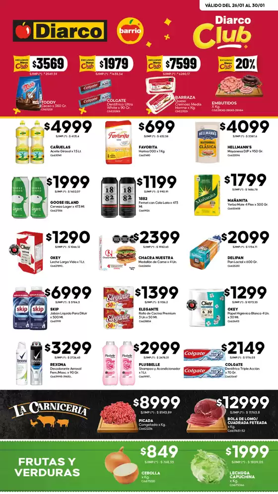 Catálogo Diarco | OFERTAS DIARCO BARRIO | 2026-01-26T00:00:00.000Z - 2026-01-30T00:00:00.000Z