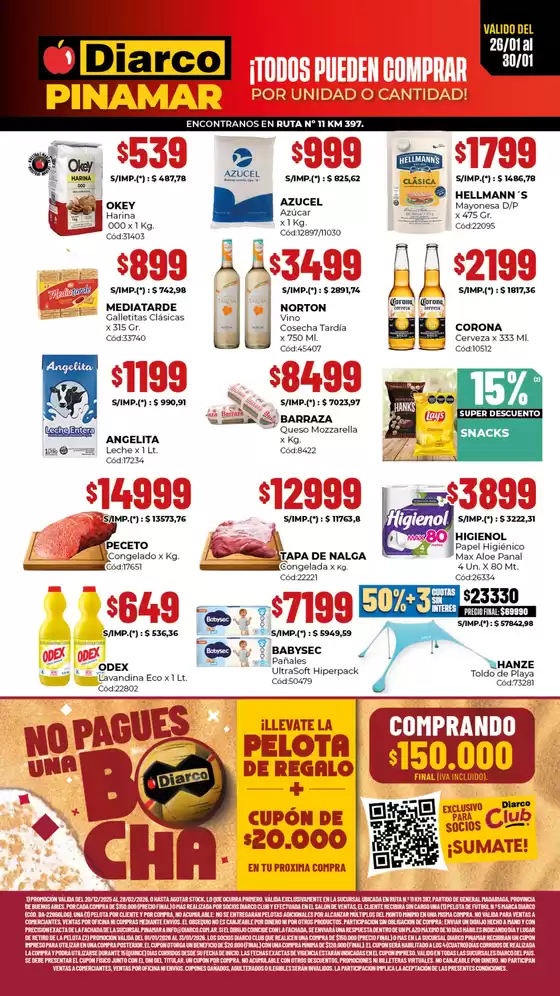 Catálogo Diarco en San Salvador (Entre Ríos) | OFERTAS PINAMAR | 2026-01-26T00:00:00.000Z - 2026-01-30T00:00:00.000Z