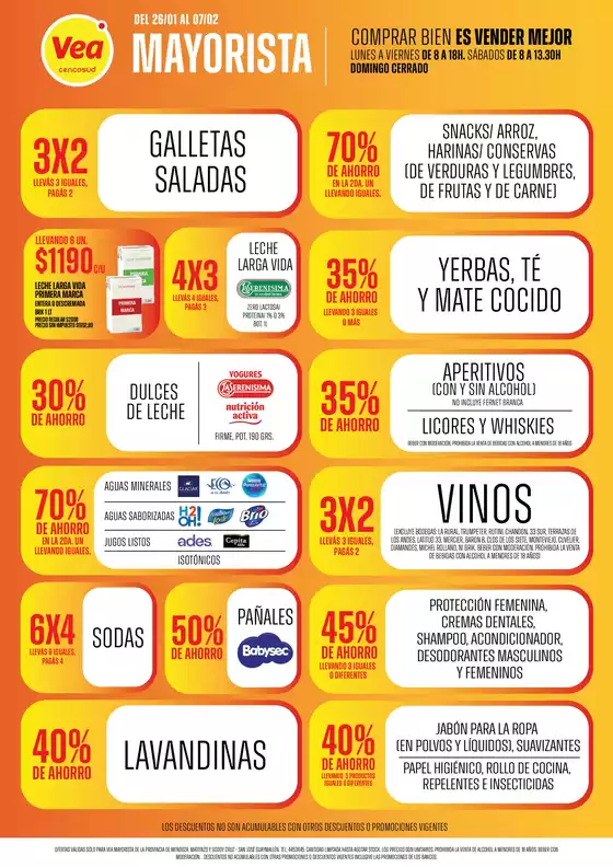 Catálogo Supermercados Vea en San Salvador (Entre Ríos) | Ofertas Mayorista Mendoza | 2026-01-26T00:00:00.000Z - 2026-02-07T00:00:00.000Z