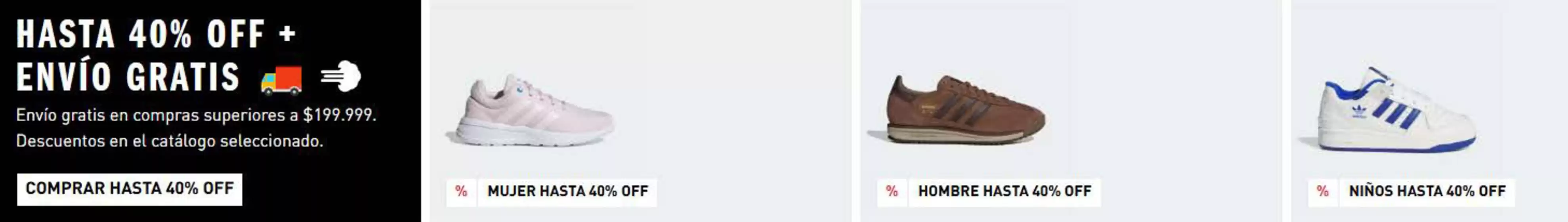 Catálogo Adidas | Hasta 40% off | 2026-01-28T00:00:00.000Z - 2026-02-11T00:00:00.000Z