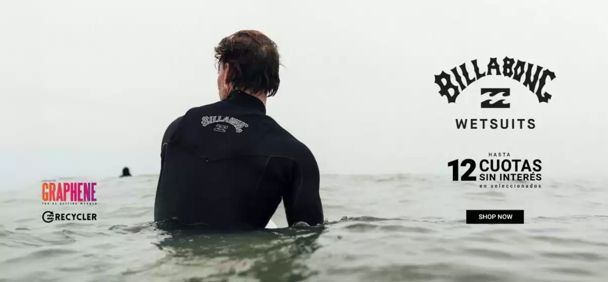 Catálogo Billabong en Juan María Gutiérrez | Hasta 12 cuotas sin interés | 2026-01-28T00:00:00.000Z - 2026-02-11T00:00:00.000Z