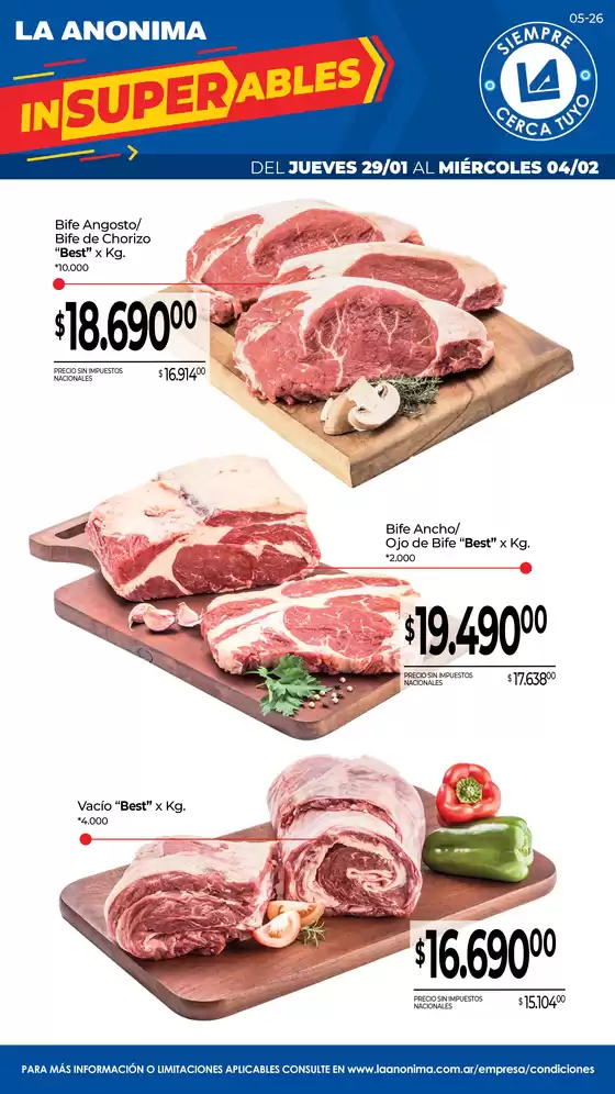 Catálogo La Anonima en Bahía Blanca | Frescos | 2026-01-29T00:00:00.000Z - 2026-02-04T00:00:00.000Z