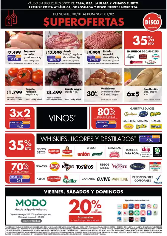 Catálogo Disco en Monte Hermoso | Ofertas | Bs. As. y Santa Fé | 2026-01-30T00:00:00.000Z - 2026-02-01T00:00:00.000Z