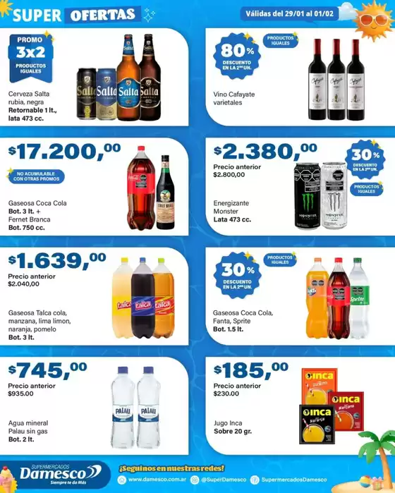 Catálogo Supermercados Damesco en Monte Hermoso | Ofertas especiales para ti | 2026-01-29T00:00:00.000Z - 2026-02-01T00:00:00.000Z