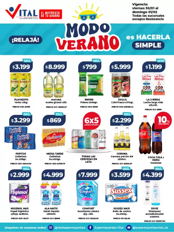 Catálogo Supermayorista Vital en Monte Hermoso | Ofertas fin de semana | | 2026-01-30T00:00:00.000Z - 2026-02-01T00:00:00.000Z